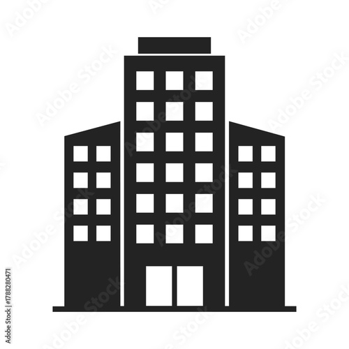 office building web flat icon