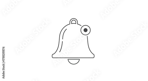 Bell notification icon with transparent background