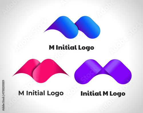 Elegant and aesthetic M Logo bundle set