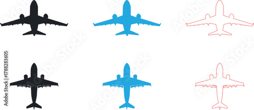 airplanes vector icon on white background, airplane vector  