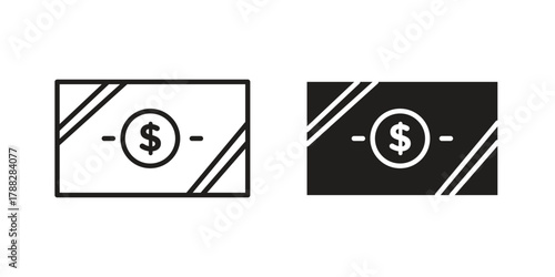 Bonds icon illustration, thin line vector, web design sign,
