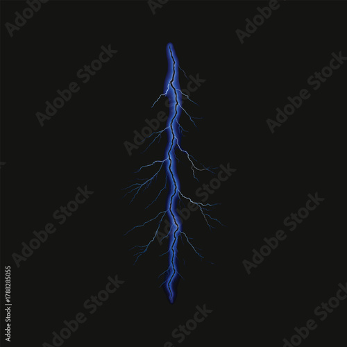 Macro shot of a single soft blue bird feather or fluffy violet plume isolated on white or black background