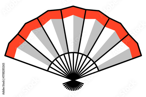 紅白の扇子