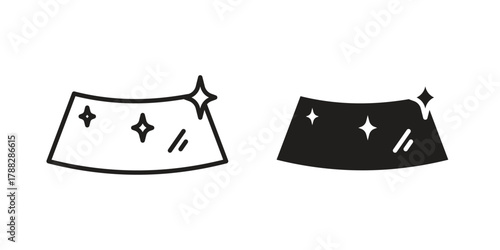 car windscreen icon illustration, thin line vector, web design sign,