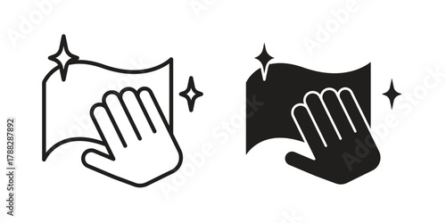 Clean icon illustration, thin line vector, web design sign,