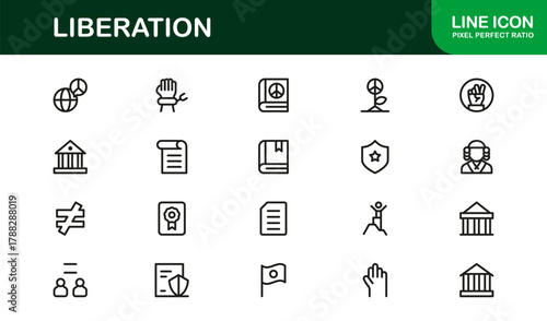 Liberation Minimal Icon Set. Elegant and Sleek icons for advocacy, freedom, and social justice
