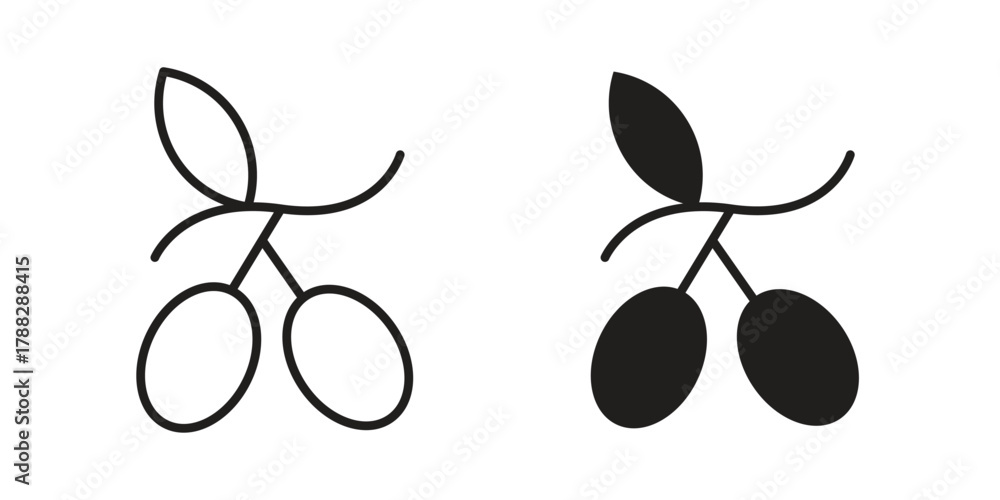 Fototapeta premium Cocoon icon illustration, thin line vector, web design sign,