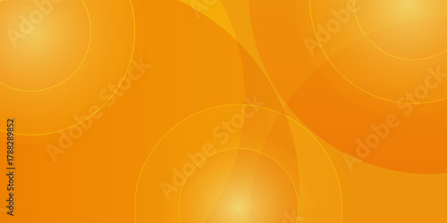 Minimal geometric background. Orange elements with fluid gradient. Dynamic shapes composition.