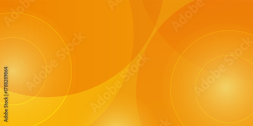 Minimal geometric background. Orange elements with fluid gradient. Dynamic shapes composition.