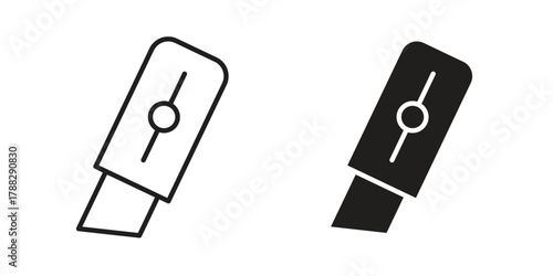 Cutter icon illustration, thin line vector, web design sign,