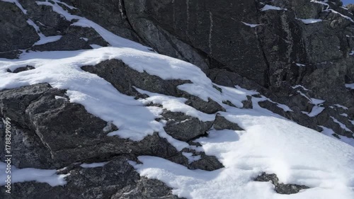 Wallpaper Mural Rocky mountain covered with fresh winter snow, bright blue sky Torontodigital.ca