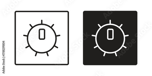 Dimmer icon illustration, thin line vector, web design sign,