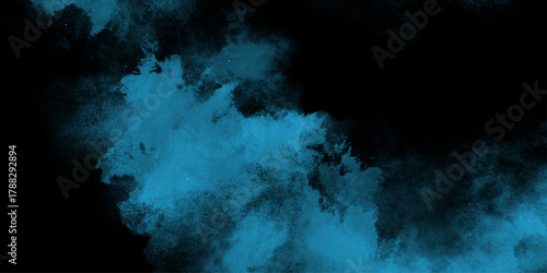 Abstract dark blue watercolor cloudiness, mist, or smog background. Moody Teal and Black Abstract Cloud Texture.  White and ash messy wall stucco texture background .