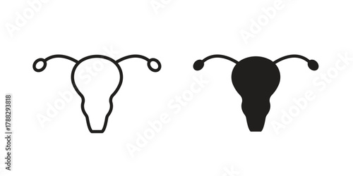 Eolic energy icon illustration, thin line vector, web design sign,