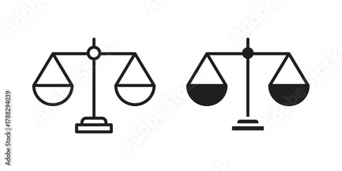 Ethics icon illustration, thin line vector, web design sign,