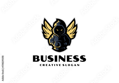 Hoodie Phantom Mascot Logo Design, Vector Illustration halloween template