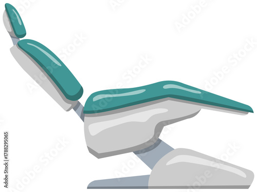 Dental Chair Illustration. Editable Color Vector