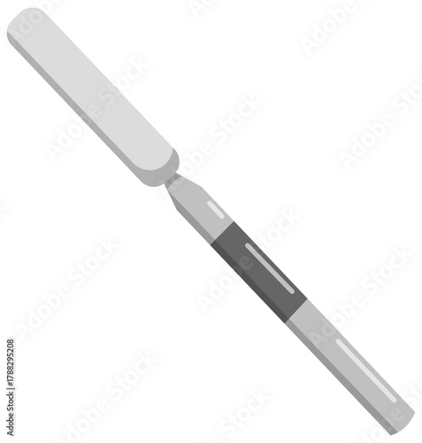 Dental Spatula Illustration. Editable Color Vector