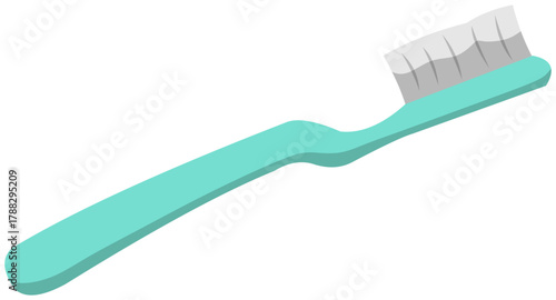 Toothbrush Illustration. Editable Color Vector