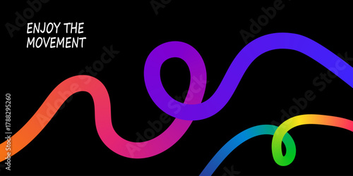 Dynamic abstract flow with vibrant gradient colors and enjoy the movement