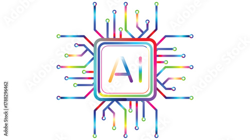 Sleek artificial intelligence chip design showcasing connectivity and innovation for technology of the future, ideal for AI concepts and modern tech solutions