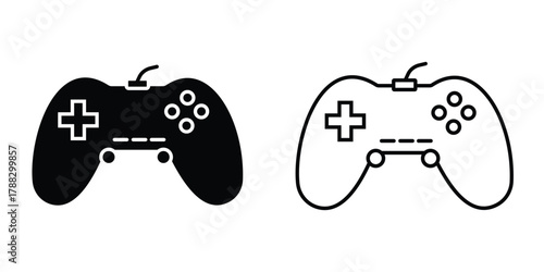 Gaming Remote icon vector. Silhouette of gamming remote symbol. Entertainment Remote, Joystick icon vector for app, logo, ui, ux design. Vector illustration.
