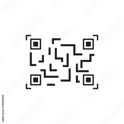 Quick Response Matrix Barcode Digital Code Graphic