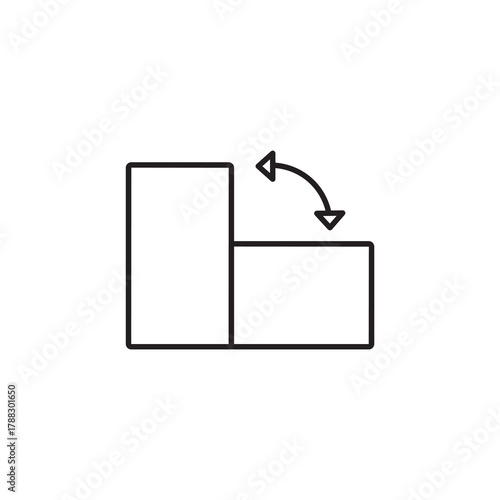 Pivot Turn Flip Transform Action Display Solid Graphic