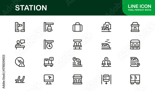 Innovative Station Icon Pack demonstrating Railway Apps, Metro Dashboards, Bus Tools, and Travel Trackers
