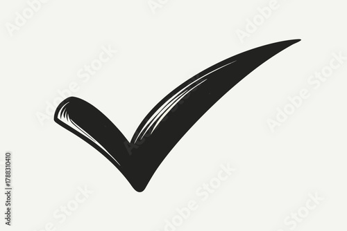 Green check mark icon symbol of success and approval