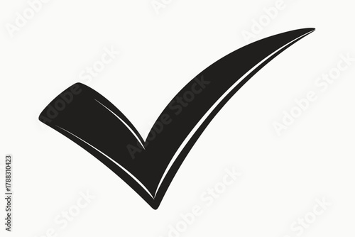 Green check mark vector icon symbol of success and approval