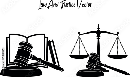 scales of justice and law