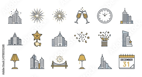 set of landmarks and monuments