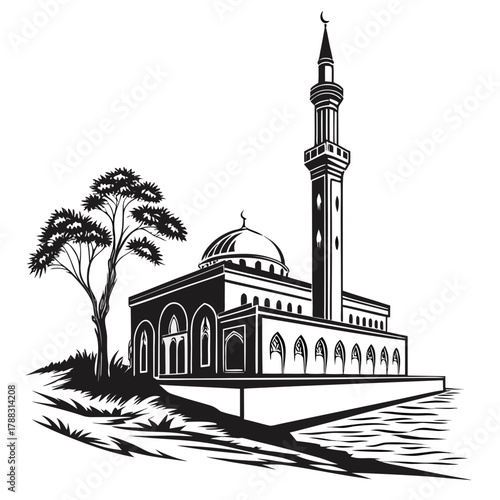 silhouette of mosque in istanbul