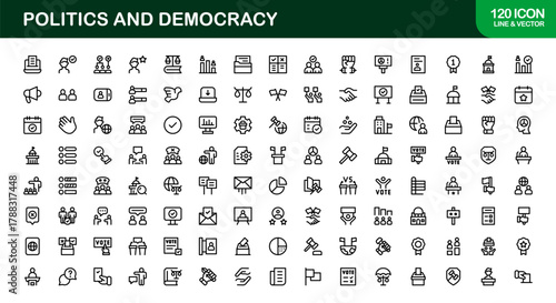 Professional Politics and Democracy Icon Library exploring Government Apps, Policy Tools, and Voting Dashboards
