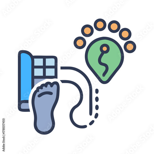 Connectivity concept art representing human body, technology, and wellness