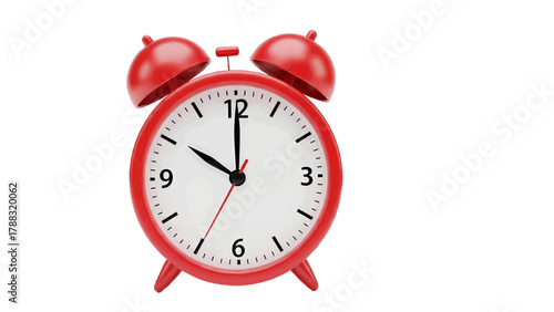 Vector illustration of red alarm clock