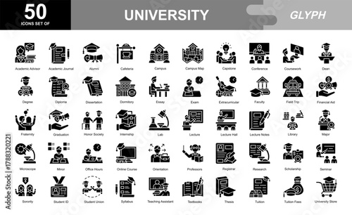 University glyph iconset