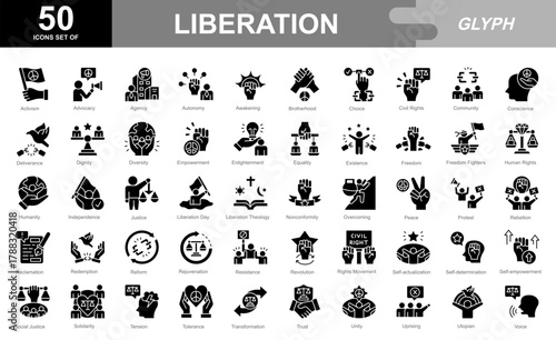 Liberation glyph iconset