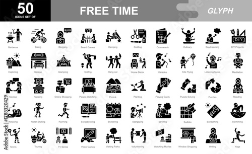 Free Time glyph iconset