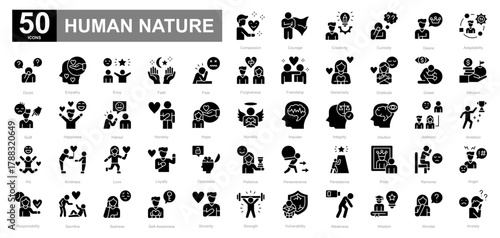 Human Nature glyph iconset