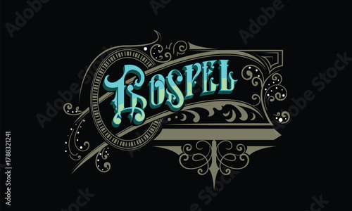 GOSPEL lettering custom style design