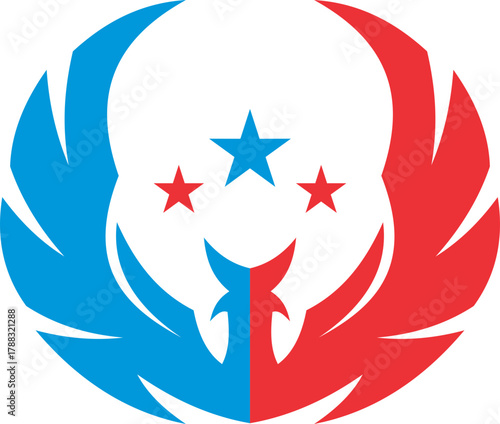 phoenix abstract design vector logo on vector illustration of an abstract bird