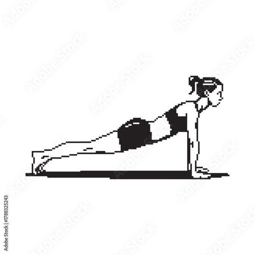 Woman performing a plank exercise for core strength