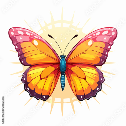 bunter Schmetterling - Cartoon Comic Stil