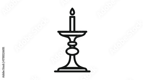Elegant Vintage Candlestick Holder Solid Icon for Home Decor Ideas