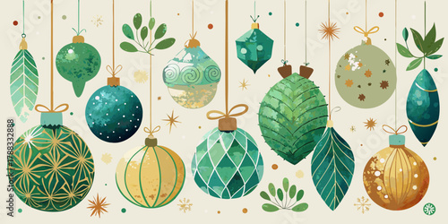 Colorful seamless Easter egg pattern and winter holiday Christmas decoration design