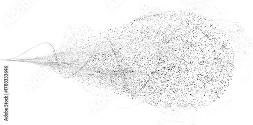 Sprayed black line .Graffiti art design . Noise dispersion logo . Spray effect .Grunge, grainy, gritty texture . Distressed element .vector . Line with shadow effect