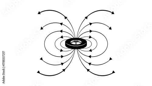 Round ring magnet and magnetic field