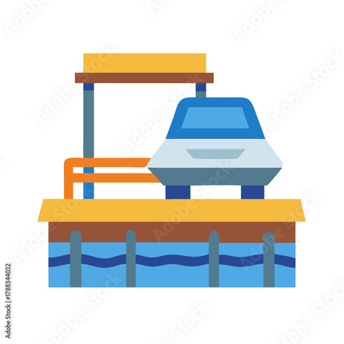 Isolated modern train vector flat design illustration template